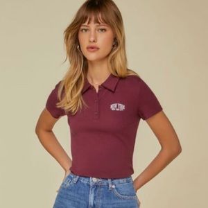 NYT F21 New York Graphic Polo garnet - Burgundy - red